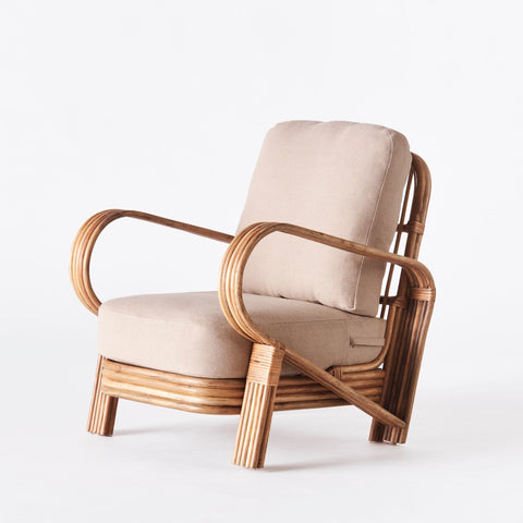 Nature-Driven Modernist Bohemian Bamboo Armchair