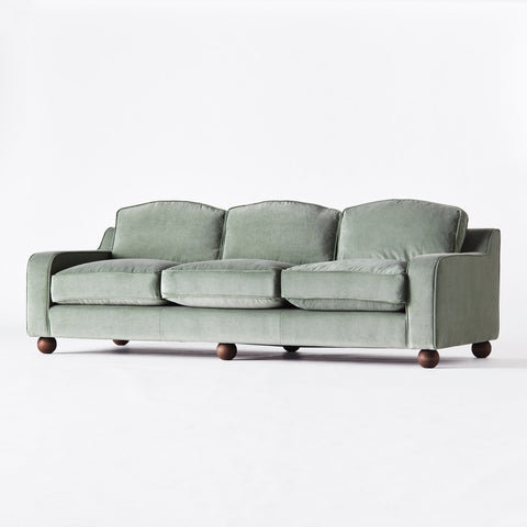 Lola Soft Scandinavian Velvet Symmetrical Standard Sofa