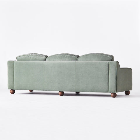 Lola Soft Scandinavian Velvet Symmetrical Standard Sofa