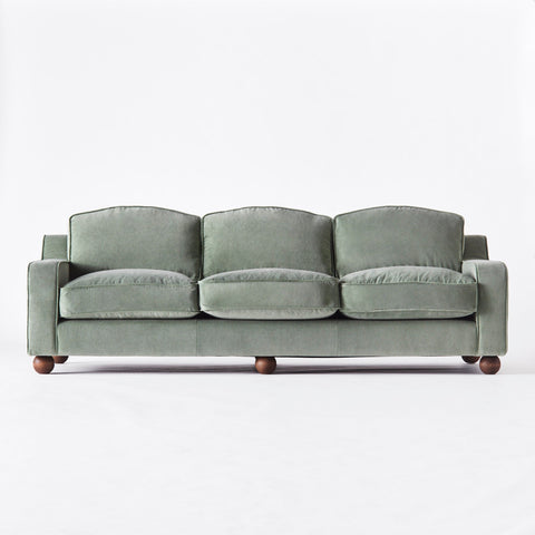 Lola Soft Scandinavian Velvet Symmetrical Standard Sofa