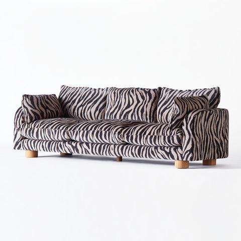 Miles Soft Scandinavian Eclectic Zebra Standard Sofa