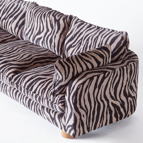 Miles Soft Scandinavian Eclectic Zebra Standard Sofa