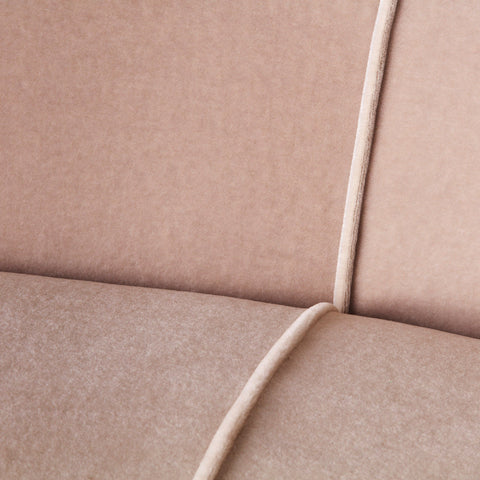 Soft Scandinavian Mid Century Curved Asymmetrical Standard Sofa