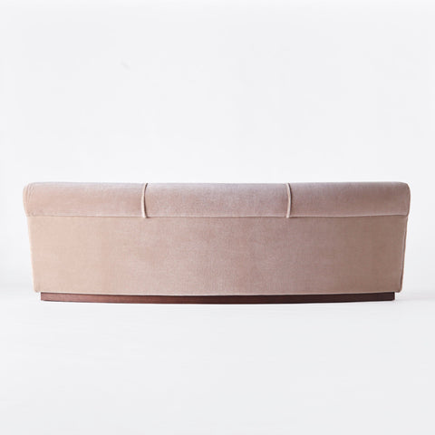 Soft Scandinavian Mid Century Curved Asymmetrical Standard Sofa