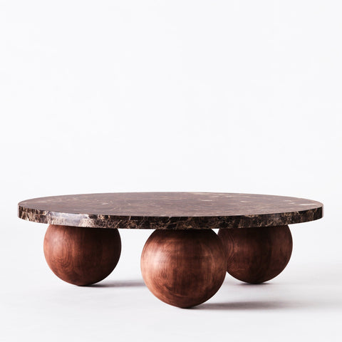 Sphere Contemporary Freeform Marble Coffee Table