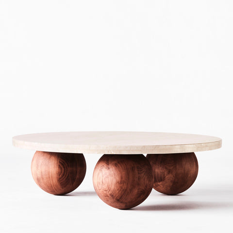 Timeless Minimalist Sphere Drum Base Coffee Table