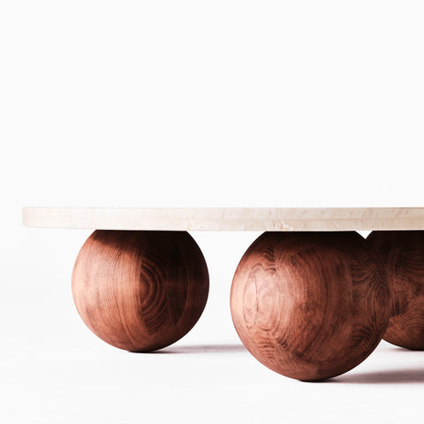 Timeless Minimalist Sphere Drum Base Coffee Table