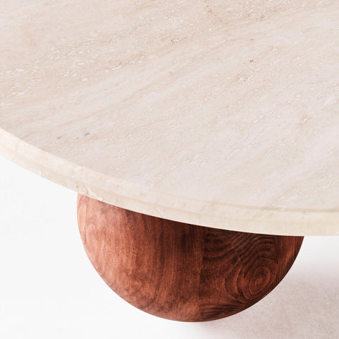 Timeless Minimalist Sphere Drum Base Coffee Table