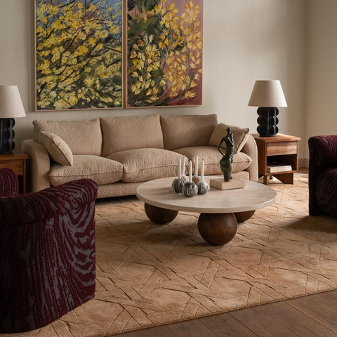 Timeless Minimalist Sphere Drum Base Coffee Table