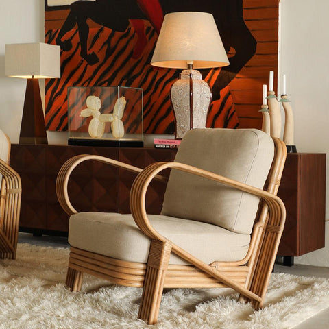 Nature-Driven Modernist Bohemian Bamboo Armchair