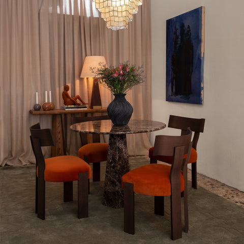 Timeless Minimalist Modern Tulip Drum Dining Table