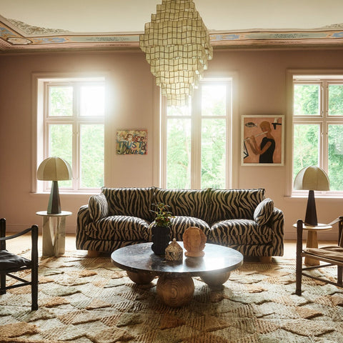 Miles Soft Scandinavian Eclectic Zebra Standard Sofa