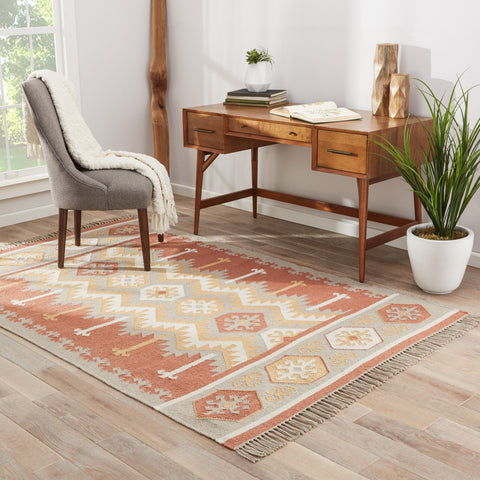 Bohemian Global Eclecticist Geometric Area Rug with Fringe - Rectangle