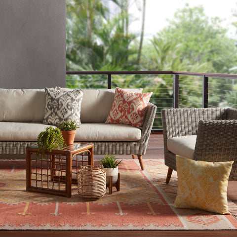 Bohemian Global Eclecticist Geometric Area Rug with Fringe - Rectangle