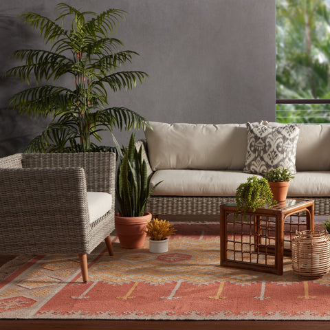 Bohemian Global Eclecticist Geometric Area Rug with Fringe - Rectangle