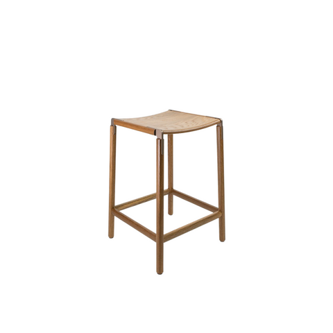 De Haro Timeless Minimalist Oak Counter Stool