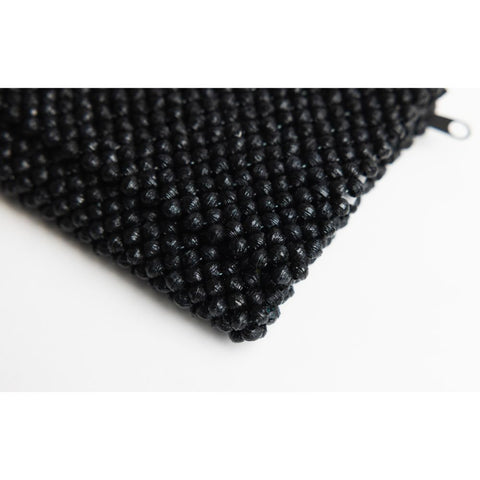 Geometric Beaded Clutch with Zipper Closure