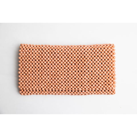 Geometric Beaded Clutch with Zipper Closure