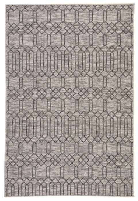 Contemporary Geometric Area Rug in Charcoal - Rectangle