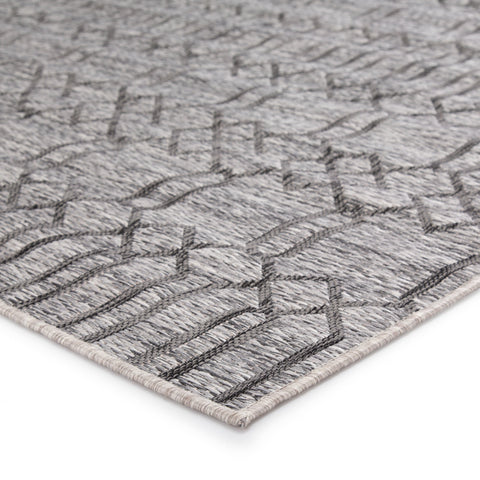 Contemporary Geometric Area Rug in Charcoal - Rectangle