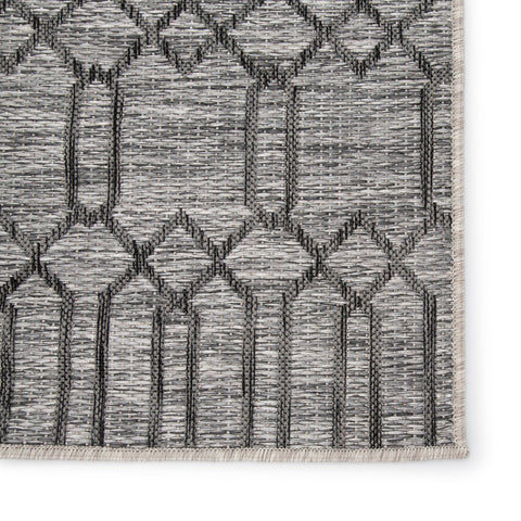 Contemporary Geometric Area Rug in Charcoal - Rectangle