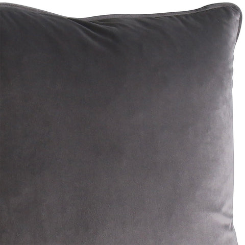 Dovetail Furniture Monochromatic Velvet Accent Pillow for Contemporary Quiet Luxury - 20 x 20
