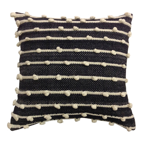 Dovetail Furniture Monochromatic Modern Handwoven Knot Accent Throw Pillow - 20 x 20