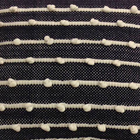 Dovetail Furniture Monochromatic Modern Handwoven Knot Accent Throw Pillow - 20 x 20