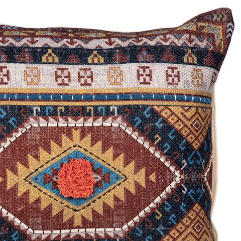 Dovetail Furniture Artful Traditionalist Handwoven Bohemian Accent Throw Pillow - 20 x 20