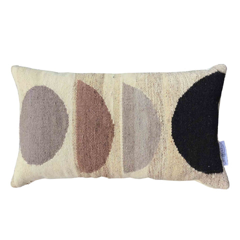 Expressive Renter Bohemian Handwoven Graphic Lumbar Pillow