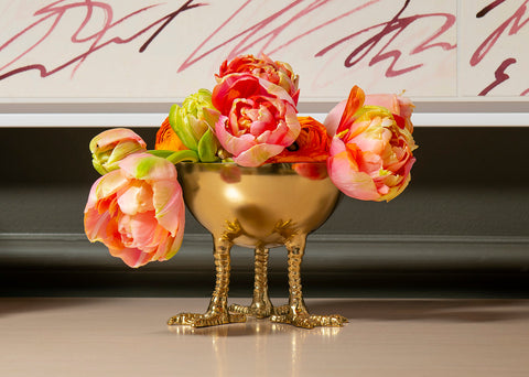 Decorating Essentials Handcrafted Polished Brass Decorative Bowl