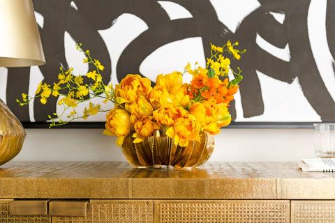 Decorating Essentials Handcrafted Petal Mirrored Decorative Bowl