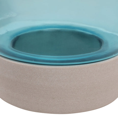 Felicity Hurricane Glass and Stone - Aqua