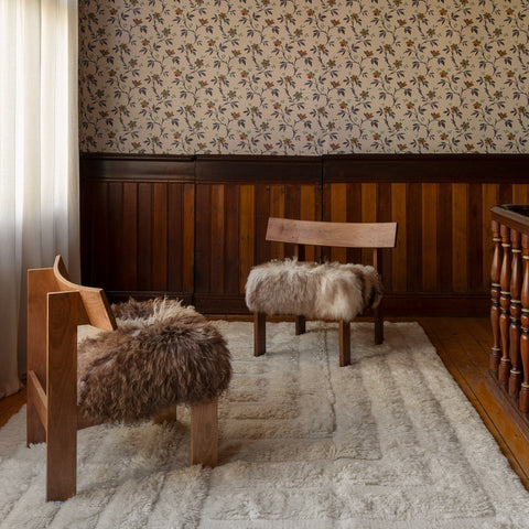 Nature-Driven Modernist Organic Walnut Curved Back Accent Chair