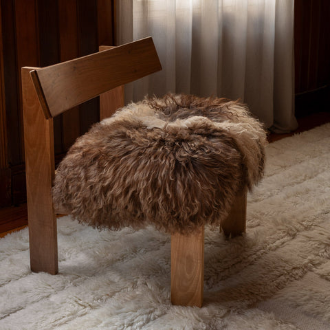 Nature-Driven Modernist Organic Walnut Curved Back Accent Chair