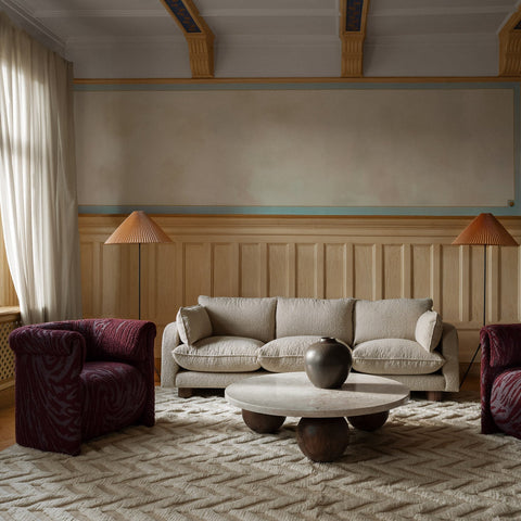 Timeless Minimalist Sphere Drum Base Coffee Table