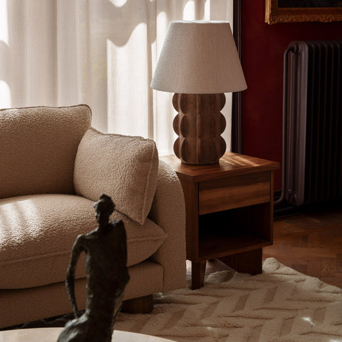 Arcissimo Ambient Handcrafted Conical Arc Organic Table Lamp