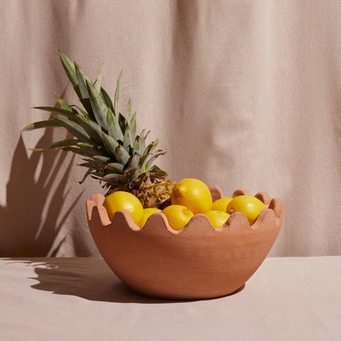 Everyday Organic Handmade Natural Terracotta Fruit Bowl