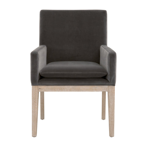 Timeless Minimalist Transitional Velvet Armchair