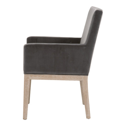 Timeless Minimalist Transitional Velvet Armchair