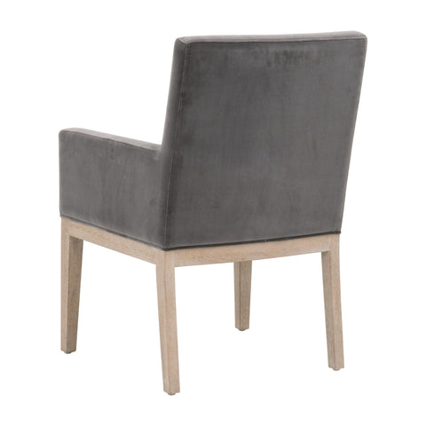Timeless Minimalist Transitional Velvet Armchair