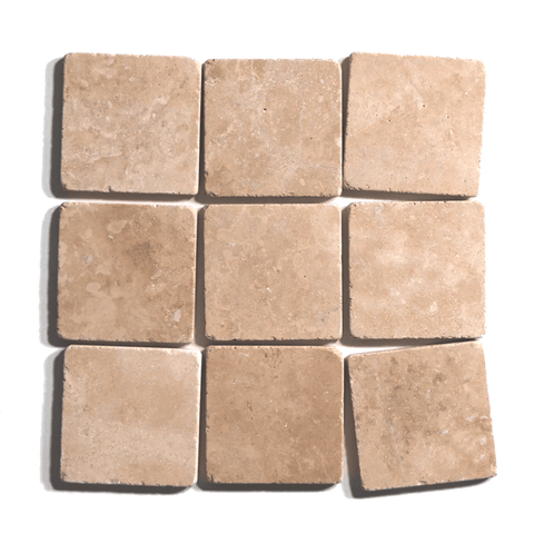Durango 4"x4" Tumbled Marble Tile