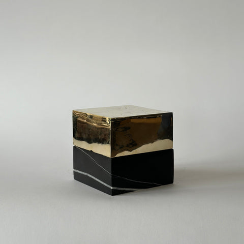 50/50 Box, Brass over Midnight Marble