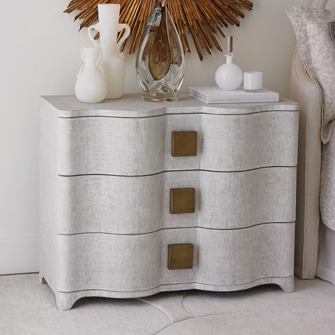 Toile Space Saving Oak Accent Chest for Contemporary Spaces