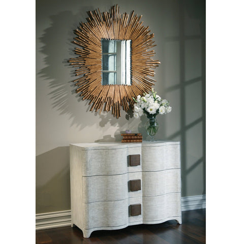 Toile Space Saving Oak Accent Chest for Contemporary Spaces