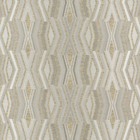 Geometric Design Fabric in Gray - 40-72