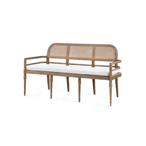 Artful Traditionalist Oak Accent Bench with Turned Legs