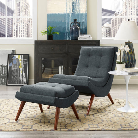 Timeless Minimalist Modern Tufted Chaise Lounge