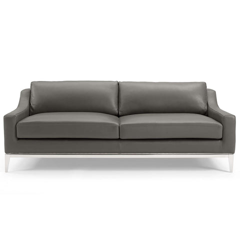 Harness Modern Leather Upholstered Standard Sofa
