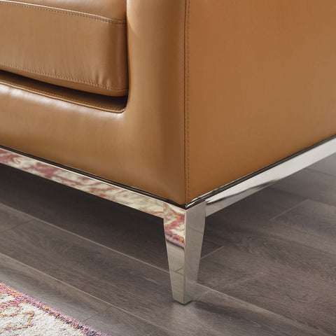 Harness Modern Upholstered Armless Loveseat Sofa